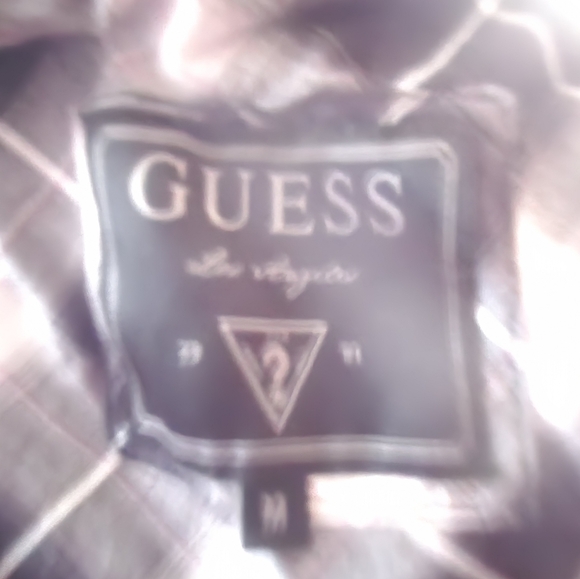 Guess long sleeve plaid top - Picture 3 of 4